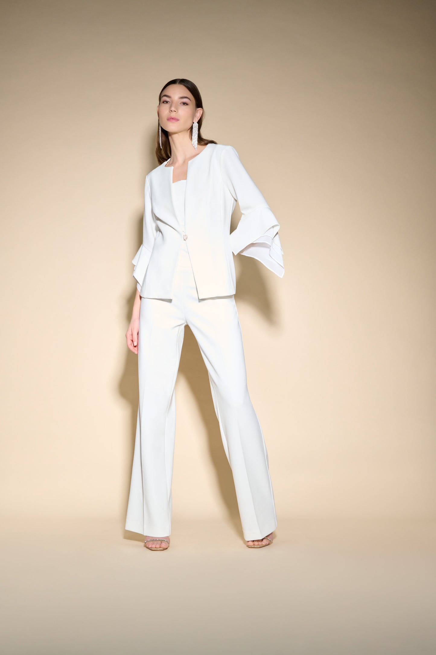 233761 - Blouson en scuba crêpe avec manches en mousseline
