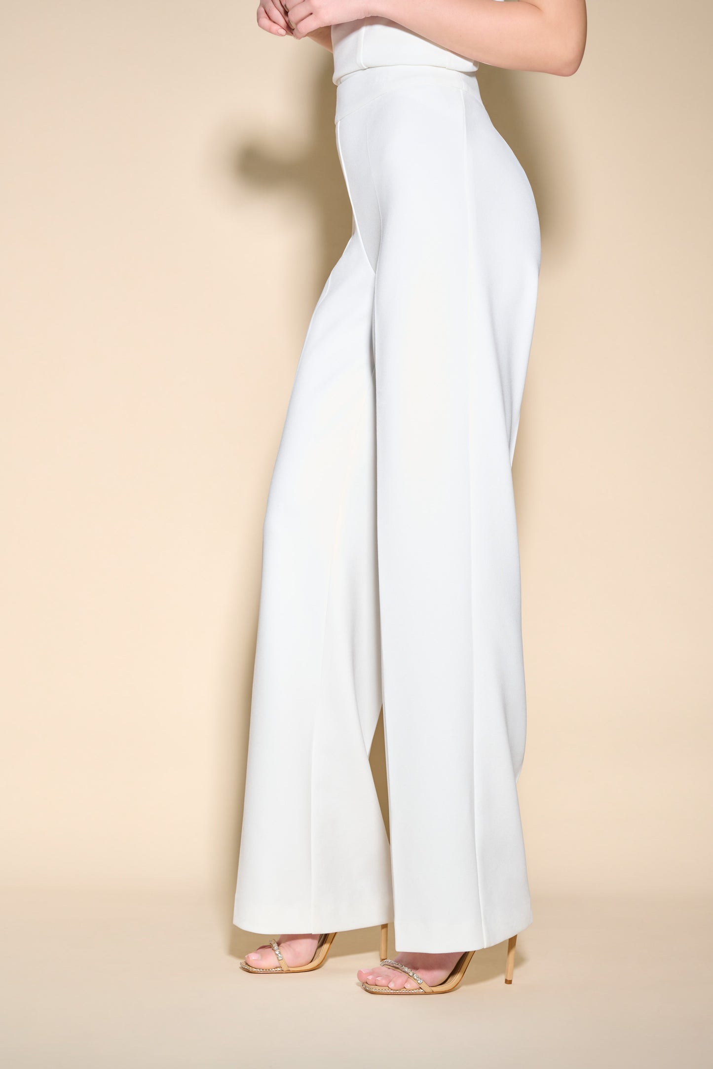 233787 - Pantalon à enfiler à jambe large en scuba crêpe