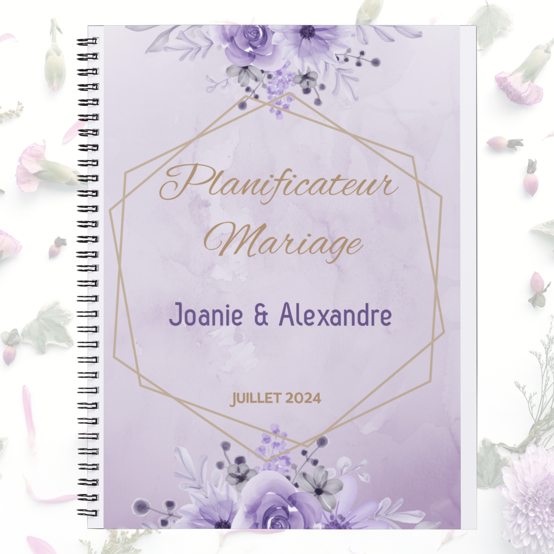 Planificateur de mariage Floral Lavande