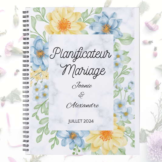 Planificateur de mariage Floral Jaune
