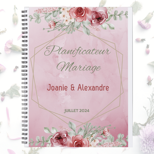 Planificateur de mariage Floral Rose